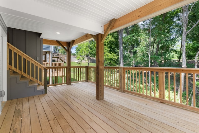 view of wooden terrace