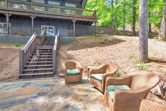 view of patio / terrace with a wooden deck