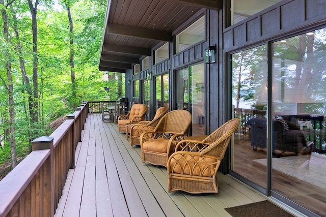 view of wooden terrace