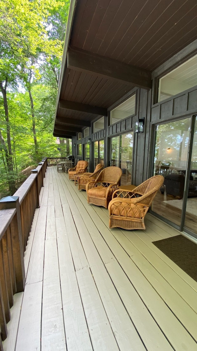 view of wooden deck