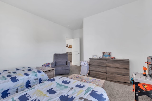 bedroom with carpet