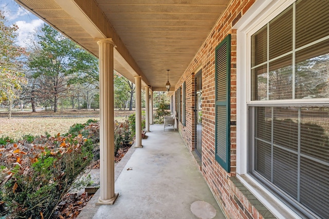 view of patio / terrace with a porch