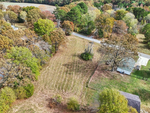 drone / aerial view with a rural view