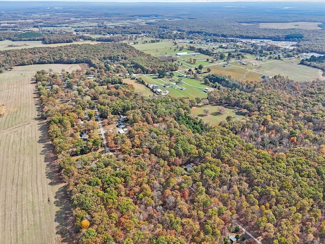 bird's eye view with a rural view