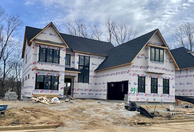 property in mid-construction featuring a garage