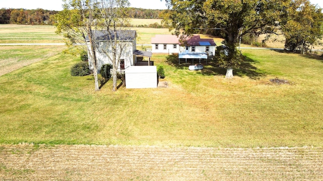 bird's eye view with a rural view