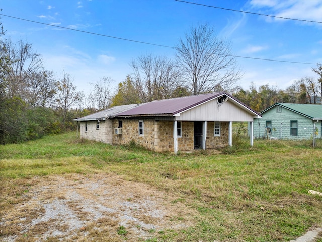 view of single story home