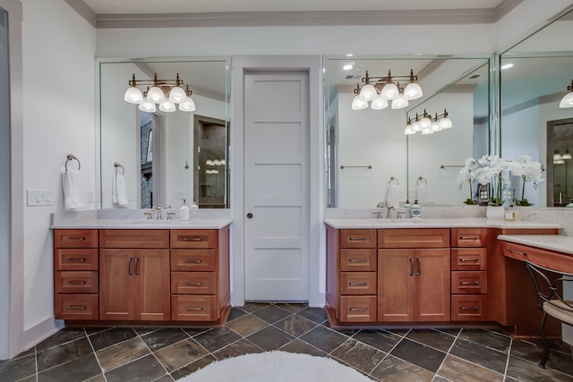 bathroom with vanity