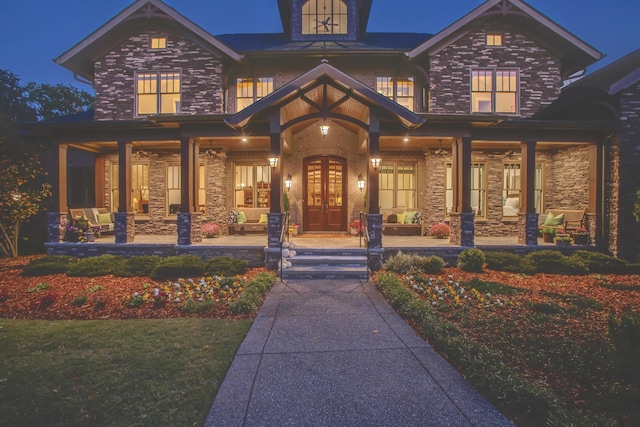 view of front of house with a porch