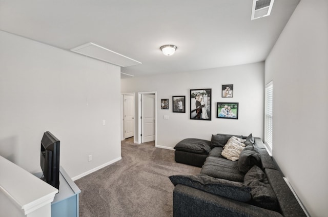 view of carpeted living room