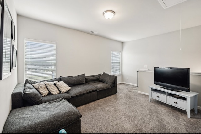 view of carpeted living room