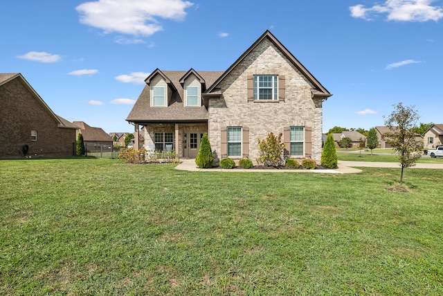 view of front of home featuring a front yard