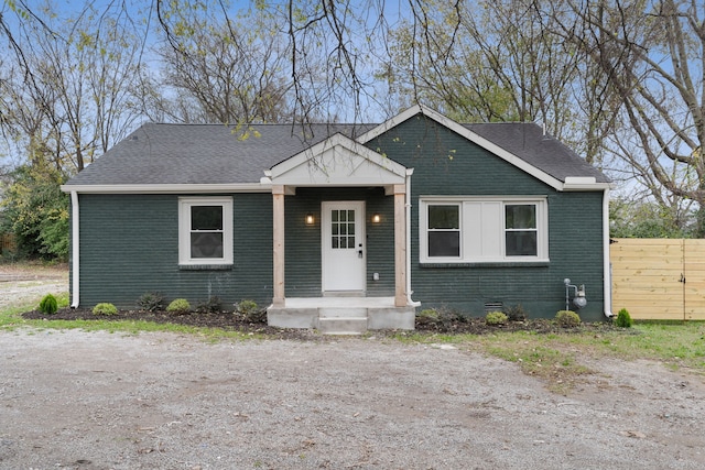 view of bungalow-style house