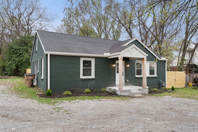 view of bungalow