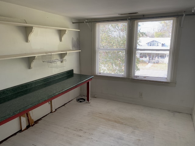 interior space featuring hardwood / wood-style floors and plenty of natural light