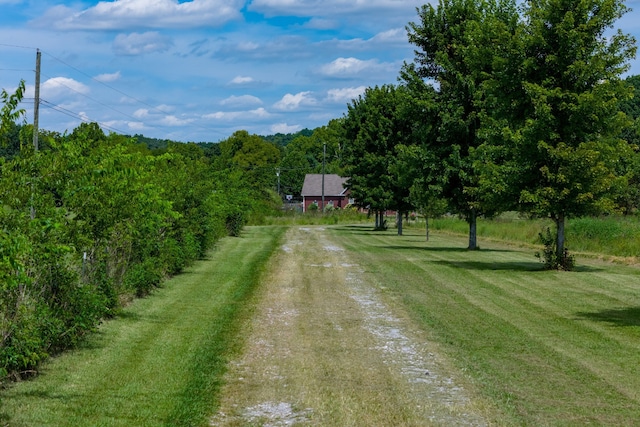 exterior space with a lawn