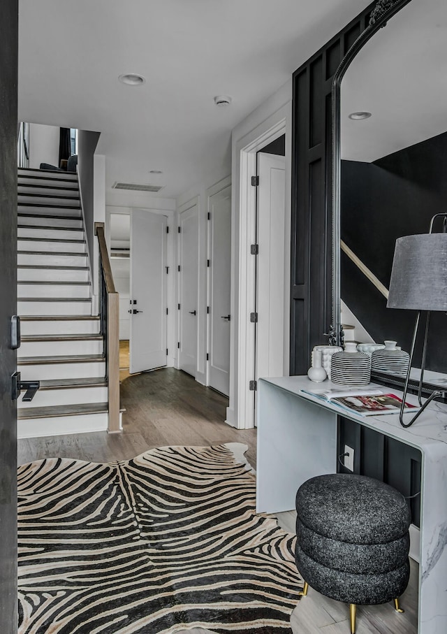 office featuring light wood-type flooring