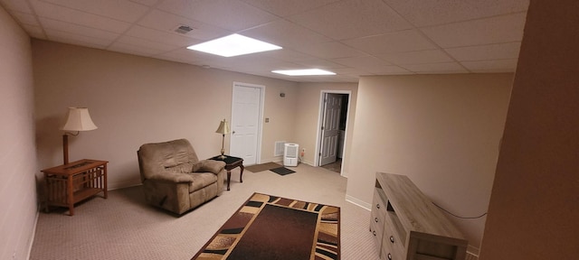104 Oak Crest Dr, Tennessee Ridge, TN 37178 - sitting room featuring a paneled ceiling and carpet