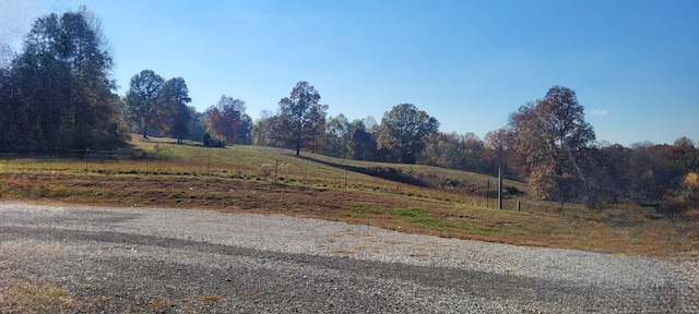 view of street with a rural view