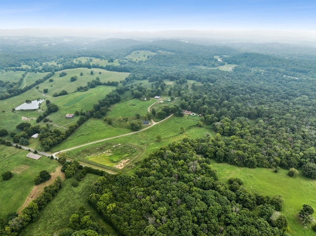 aerial view featuring a rural view