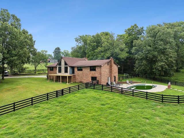 exterior space featuring a rural view