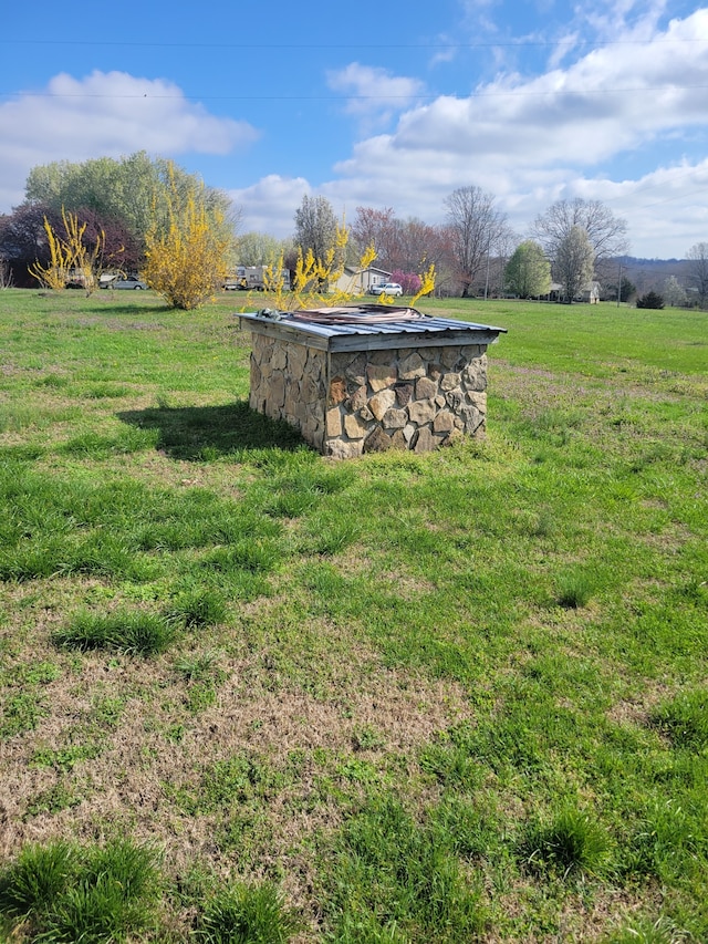 view of yard with a rural view