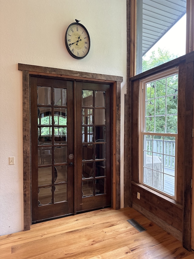 interior space with french doors