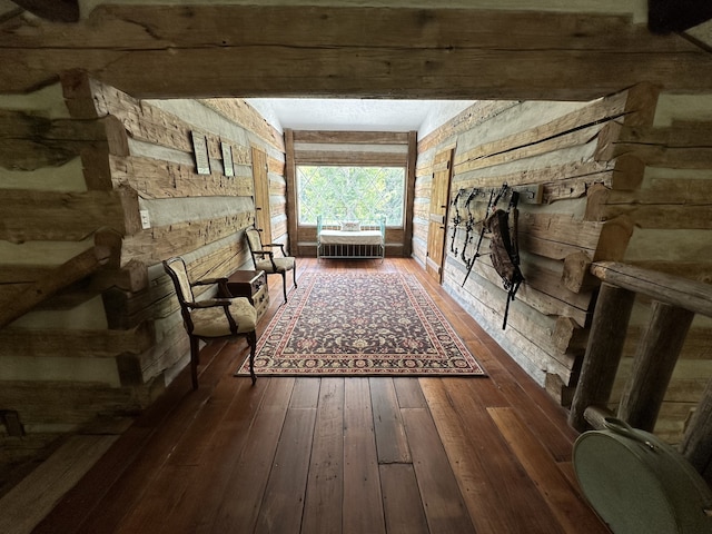 interior space featuring dark hardwood / wood-style floors