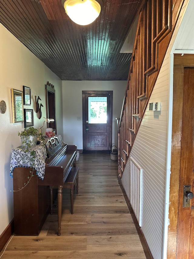 entrance foyer featuring hardwood / wood-style floors