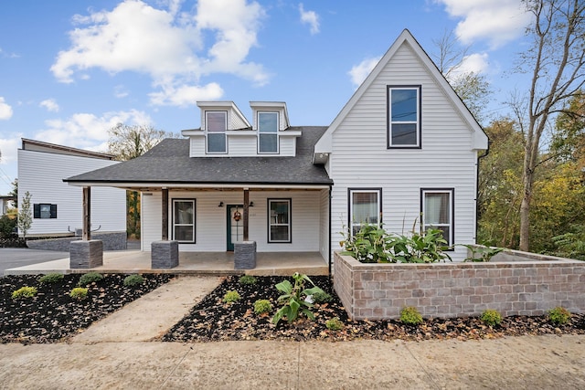 view of front of home featuring covered porch