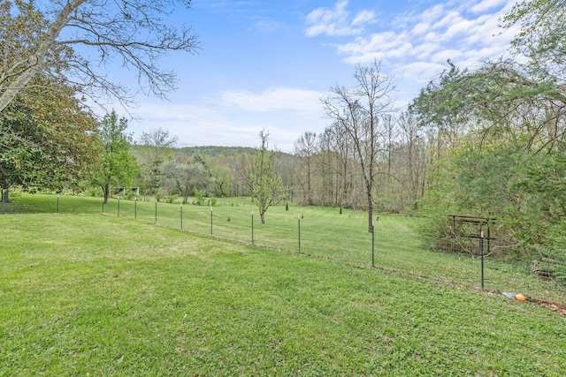 view of yard featuring a rural view