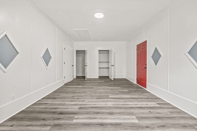 interior space featuring light wood-type flooring