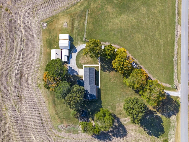 bird's eye view featuring a rural view