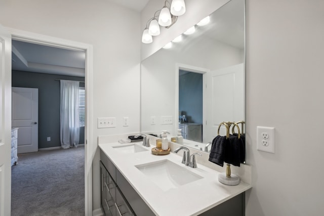 bathroom with vanity