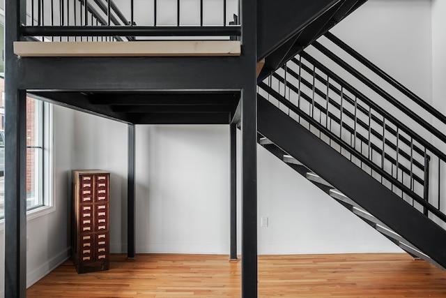 interior space with hardwood / wood-style flooring