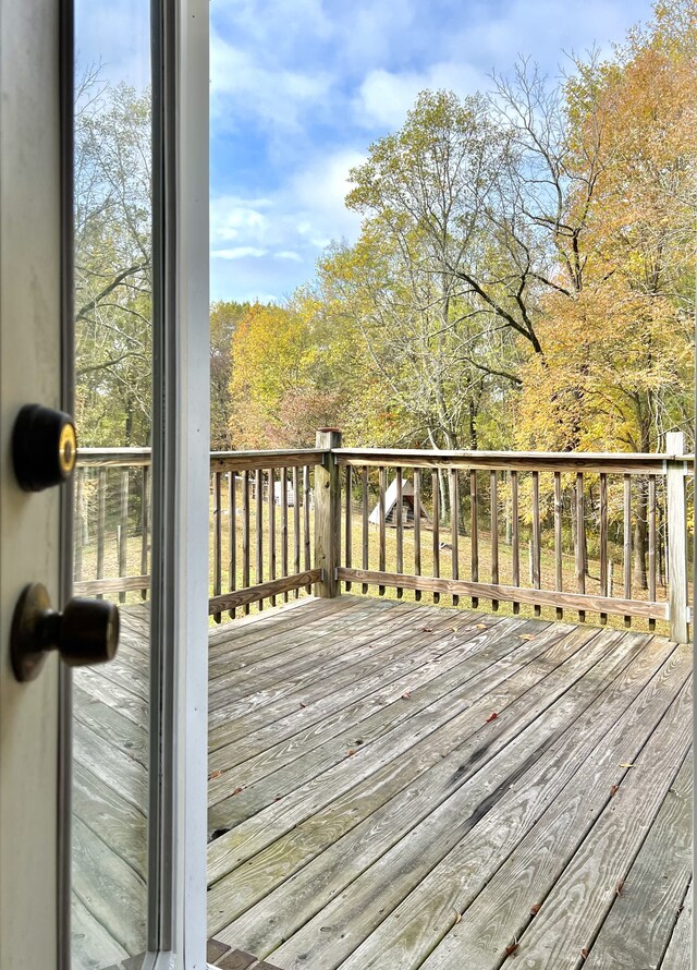 view of wooden terrace