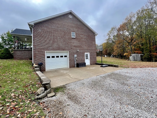 view of home's exterior featuring a garage