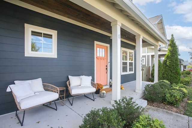 view of patio / terrace featuring covered porch