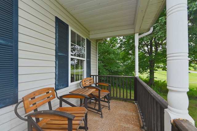 balcony with covered porch