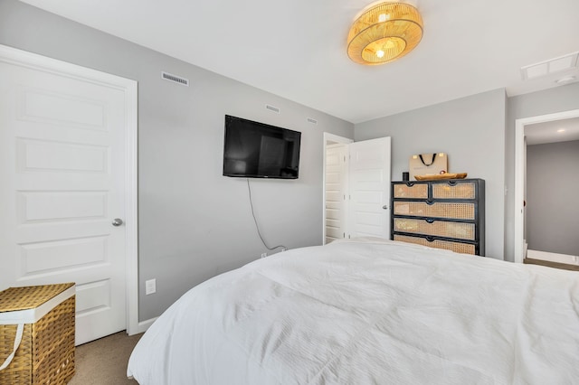 view of carpeted bedroom