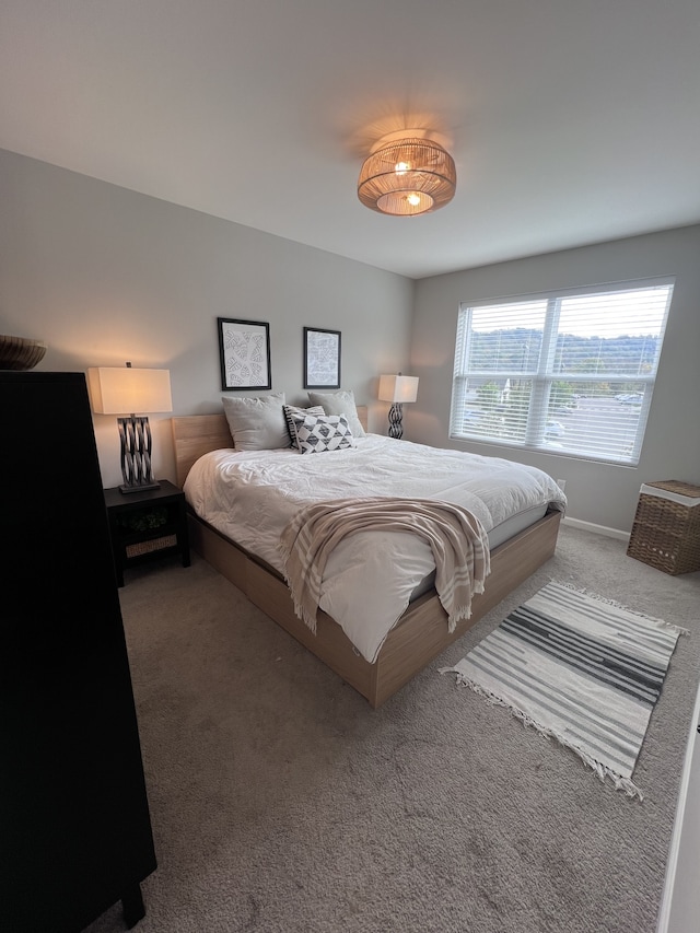 view of carpeted bedroom