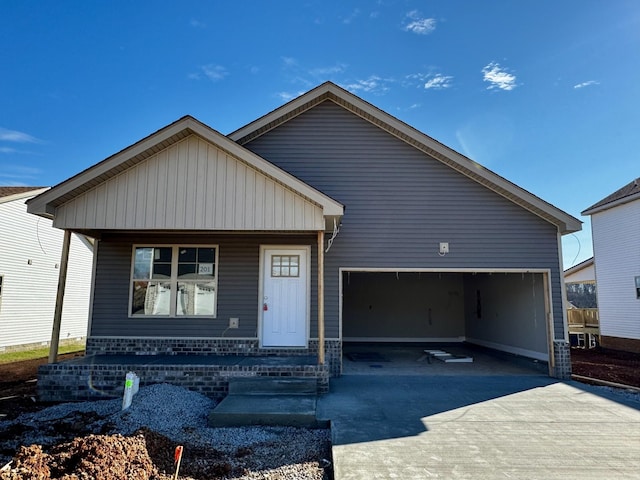 view of front of property with a porch