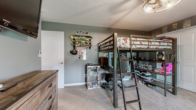 view of carpeted bedroom