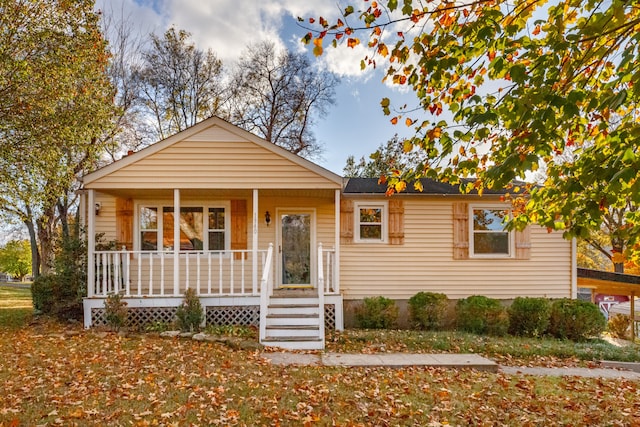 view of front of house featuring covered porch