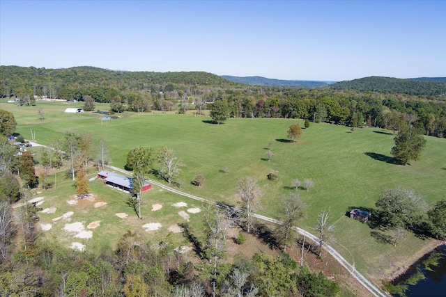 bird's eye view featuring a rural view