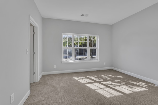 spare room with light carpet