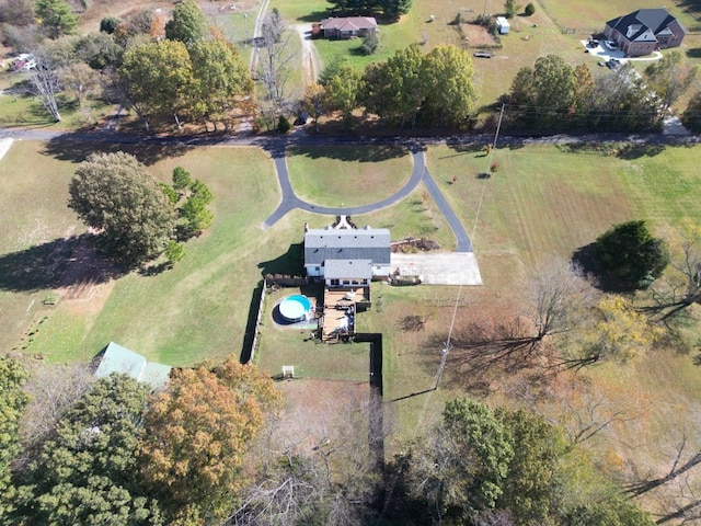 bird's eye view featuring a rural view