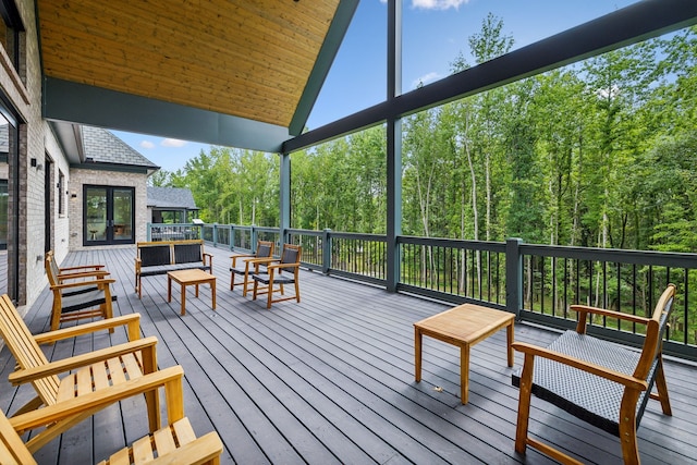 view of wooden terrace