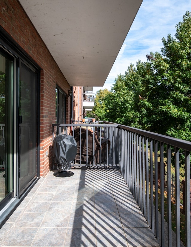 balcony with a grill