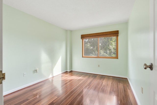 spare room with wood-type flooring